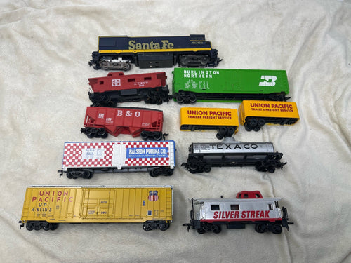Vintage Lot of 8 Trains/ Freight Trains -Toys/Model Set