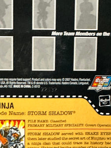 G.I. Joe 25th Anniversary: Ninja (Storm Shadow) Sealed 2007 Foil
