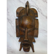 Load image into Gallery viewer, Vintage African Bird Adorned Statue Figurine Mask Primitive Carving Sculpture Wooden