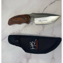 Load image into Gallery viewer, Buck 480 RMEF Elk Hoof Cutout Fixed Blade Hunting Knife &amp; Sheath