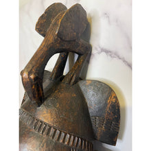 Load image into Gallery viewer, Vintage African Bird Adorned Statue Figurine Mask Primitive Tribal Art c1960-70&#39;s