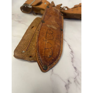 Vintage leather Knife holder