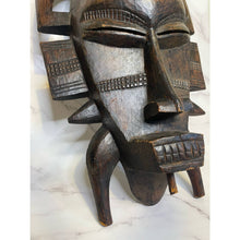 Load image into Gallery viewer, Vintage African Bird Adorned Statue Figurine Mask Primitive Carving Sculpture Wooden Primitive Tribal Art c1960-70&#39;s
