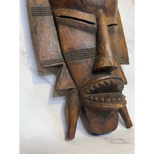 Load image into Gallery viewer, Vintage African Bird Adorned Statue Figurine Mask Primitive Carving Sculpture Wooden