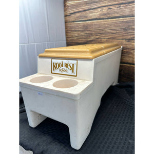 Vintage Kool Rest IGLOO “Large” Beige Color TRUCK Van RV Seat Ice Chest Cooler
