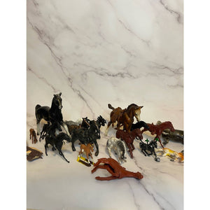 Lot of Vintage Toy Horses