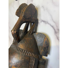 Load image into Gallery viewer, Vintage African Bird Adorned Statue Figurine Mask Primitive Tribal Art c1960-70&#39;s