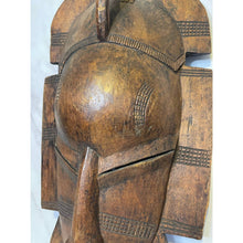 Load image into Gallery viewer, Vintage African Bird Adorned Statue Figurine Mask Primitive Carving Sculpture Wooden