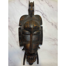 Load image into Gallery viewer, Vintage African Bird Adorned Statue Figurine Mask Primitive Tribal Art c1960-70&#39;s