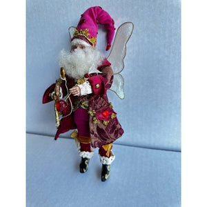 Vintage MARK Roberts Collection Cupids Arrow Fairy Doll Figurine Bow Glitter