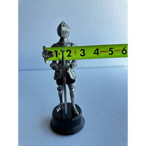 Vintage Medieval Suit of Armor With Sword Miniature Standing Figurine