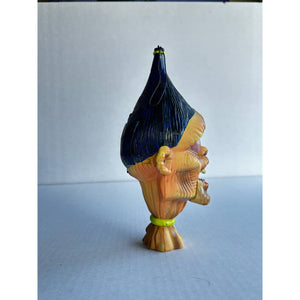 Gemmy Talking Shrunken Head Animated Halloween Prop Decor Purple Tested Works