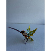 Load image into Gallery viewer, Vintage Multicolor Rainbow Hand Blown Glass Hummingbird Sculpture Figurine