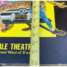 Load image into Gallery viewer, Vintage 1970s GREASE Broadway Musical original Cardboard POSTER - B33