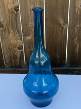 Load image into Gallery viewer, Large Cobalt Blue Blenko 19&quot; tall Floor Vase