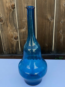 Large Cobalt Blue Blenko 19" tall Floor Vase