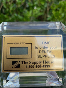 Vintage Quartz Dental Promotional Desk Clock With Box