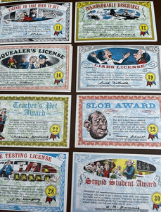 Vintage 1964 Topps Nutty Award Postcards - Lot of 21 Funny, Humor, Joke