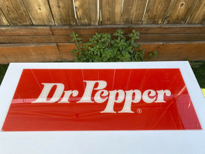 Original Vintage Dr Pepper Logo Plastic Sign