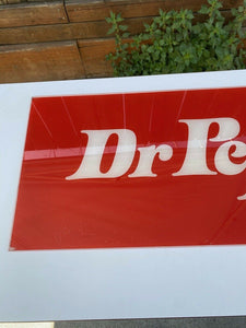 Original Vintage Dr Pepper Logo Plastic Sign