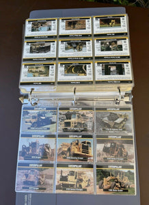 Lot Of Caterpillar Collectible Cards, Post Cards, Etc In Binder W/Dividers B17