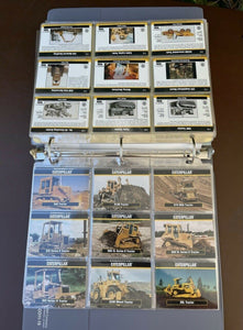 Lot Of Caterpillar Collectible Cards, Post Cards, Etc In Binder W/Dividers B17