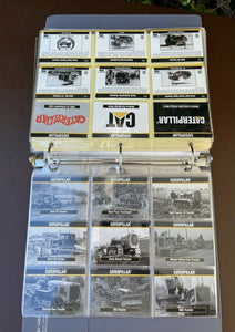 Lot Of Caterpillar Collectible Cards, Post Cards, Etc In Binder W/Dividers B17