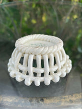 Load image into Gallery viewer, Vtg Italian Capodimonte Style Round Porcelain Rose Basket 6.25&quot;