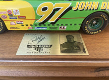 Load image into Gallery viewer, John Deere #97 Signed Car By NASCAR driver In Display Case B17