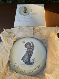 Hummel Plate Heavenly Angel ~ Schmid 1971 Limited Ed 1st Annual Christmas Plate