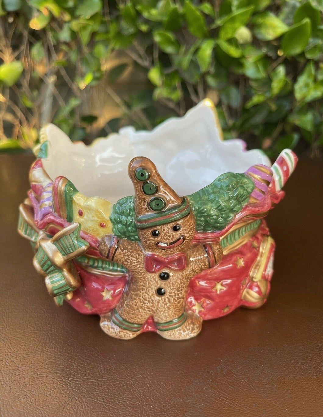 Fitz & Floyd Essentials Christmas Candy Dish / Christmas Decor B21