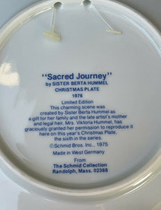 Vintage Sacred Journey By Sister Berta Hummel Christmas Plate 1976 Limited