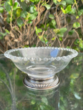 Load image into Gallery viewer, Vintage Elegant Imperial Glass Candlewick Crystal Dish Bowl Sterling Base B22
