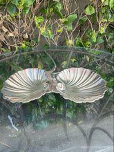 Load image into Gallery viewer, Antique Crescent Silver Plate Baroque Silver plated Clam Shell Dish Bowl B22