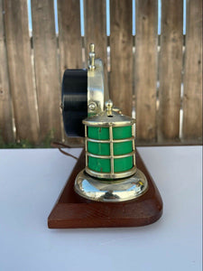 Vintage Gibralter Precision Ships Wheel Clock W/ Port & Starboard Lights B11