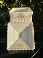 Load image into Gallery viewer, Vintage Westmoreland Hand Painted Wedding Milk Glass Candy Dish Roses &amp;Bows B28