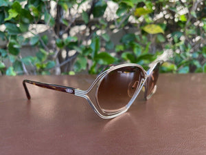 Vintage Christian Dior 2499 66 08 Silver Oval Sunglasses Glasses B26