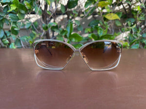 Vintage Christian Dior 2499 66 08 Silver Oval Sunglasses Glasses B26