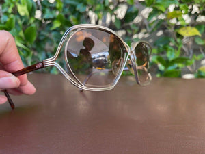 Vintage Christian Dior 2499 66 08 Silver Oval Sunglasses Glasses B26