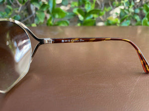 Vintage Christian Dior 2499 66 08 Silver Oval Sunglasses Glasses B26