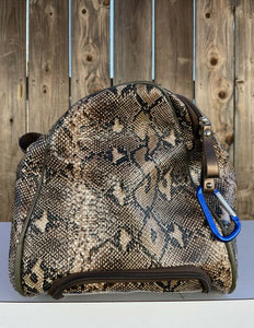 Faux Snake Skin Pattern Airport Traveling Bag on Wheels - B32