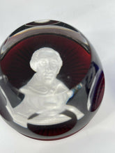 Load image into Gallery viewer, Franklin Mint Baccarat Crystal Baron de Montesquieu Adams Liberty Paperweight