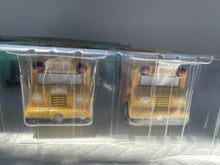 Load image into Gallery viewer, NIB Magnetic Salt and Pepper Shaker Set Attractives Kissing  School Buses CB1