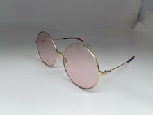 Load image into Gallery viewer, GUCCI GG0395S 005 Round Oval Pink Lens Gold 58 mm Sunglasses B37