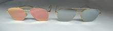 Load image into Gallery viewer, Blanc &amp; Eclare Sunglasses- Pink Lens w/Gold Metal Frame-Black Lens-NEW B37