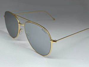 Blanc & Eclare Sunglasses- Pink Lens w/Gold Metal Frame-Black Lens-NEW B37