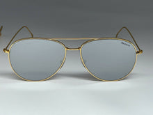 Load image into Gallery viewer, Blanc &amp; Eclare Sunglasses- Pink Lens w/Gold Metal Frame-Black Lens-NEW B37