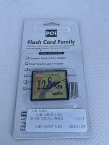 PQI 128MB CompactFlash Compact Flash CF Memory Card P/N FC128 B37