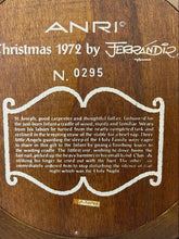 Load image into Gallery viewer, 1972 Anri Jaun Ferrandiz &quot;Christmas&quot; Wooden Plate, 9&quot; Diameter B43