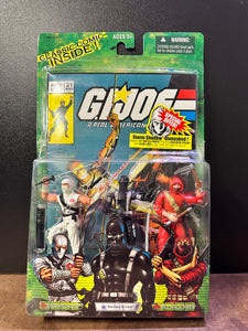 G.I. Joe Storm Shadow Snake Eyes Red Ninja Viper Valor Vs. Venom Comic Pack 2004